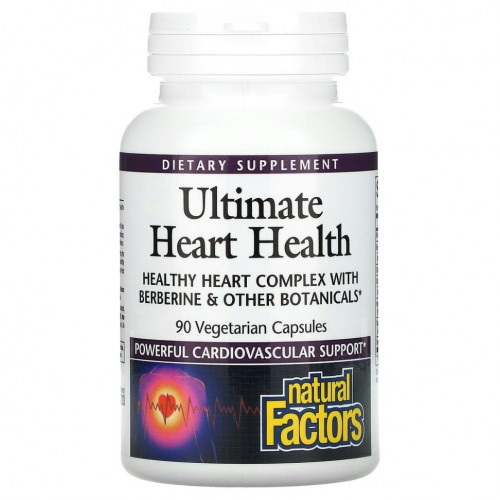 Natural Factors, Ultimate Heart Health, для здоровья сердца, 90 растительных капсул