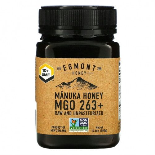 Egmont Honey, Мед манука, необработанный и непастеризованный, 263+ MGO, 500 г (17,6 унции)