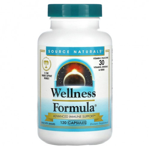 Source Naturals, Wellness Formula, улучшенная поддержка иммунитета, 120 капсул