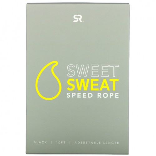 Sports Research, Скакалка Sweet Sweat Speed, черная, 1 скакалка