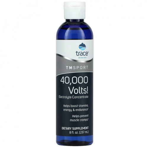 Trace Minerals ®, TM Sport, 40 000 Вольт!, Электролитический концентрат, 237 мл (8 жидк. унций)