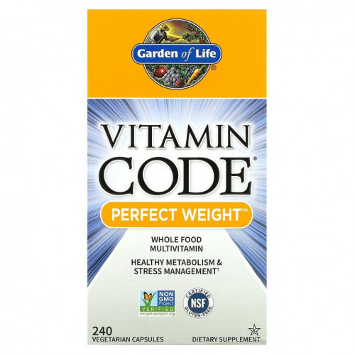 Garden of Life, Vitamin Code, Perfect Weight, 240 вегетарианских капсул