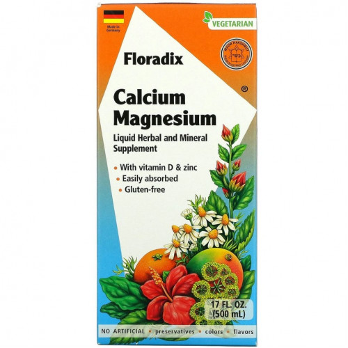 Gaia Herbs, Floradix, Calcium Magnesium, 17 fl oz (500 ml)