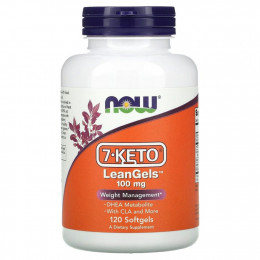 NOW Foods, 7-Keto LeanGels, 100 мг, 120 мягких желатиновых капсул