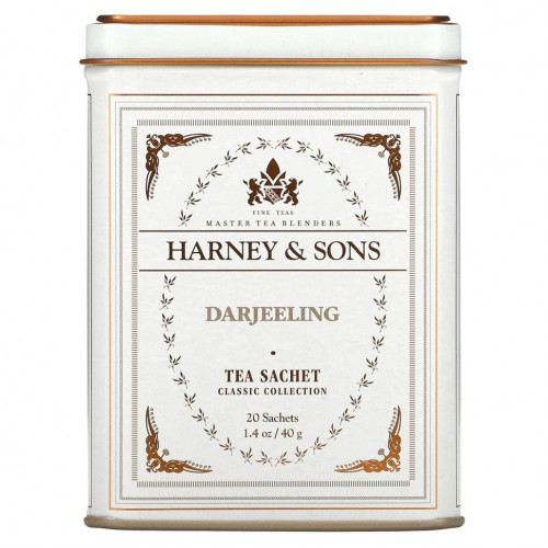 Harney & Sons, Дарджилинг, 20 чайных пакетиков, 1.4 унции (40 г)