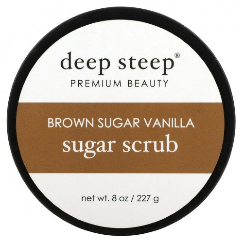 Deep Steep, Sugar Scrub, коричневый сахар и ваниль, 227 г (8 унций)