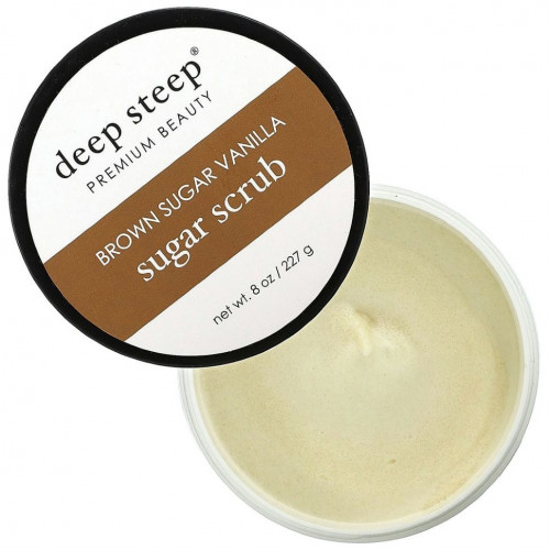 Deep Steep, Sugar Scrub, коричневый сахар и ваниль, 227 г (8 унций)