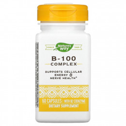 Nature's Way, B-100 Complex, With B2 Coenzyme, 60 Capsules