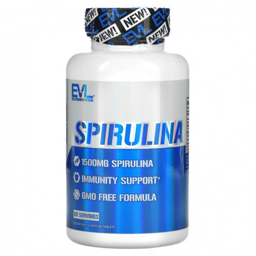 EVLution Nutrition, Spirulina, 500 mg, 180 Tablets