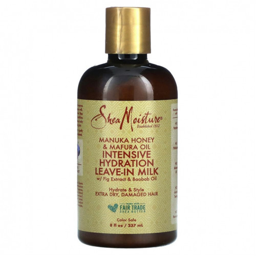 SheaMoisture, Несмываемое молочко для интенсивного увлажнения с экстрактом инжира и маслом баобаба, 237 мл (8 жидк. Унций)