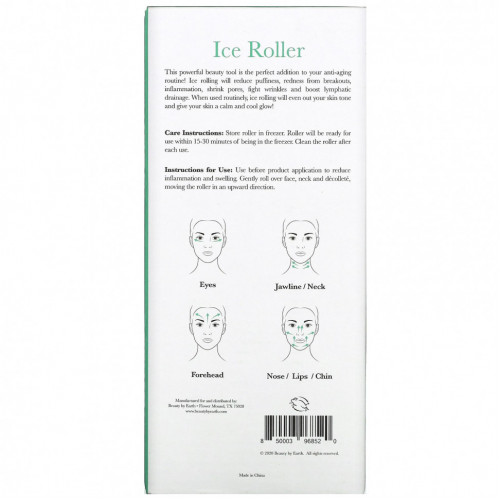 Beauty By Earth, Ice Roller For Face, 1 Roller