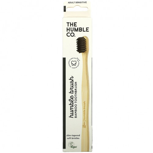 The Humble Co., Humble Bamboo Toothbrush, для взрослых, черная, 1 зубная щетка