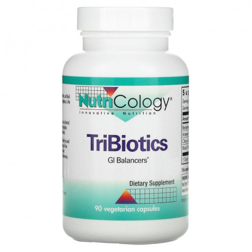 Nutricology, TriBiotics, 90 вегетарианских капсул