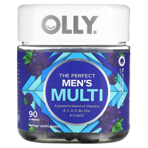 OLLY, The Perfect Men's Multi, Blackberry Blitz, 90 жевательных таблеток