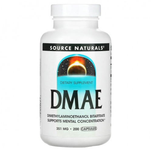 Source Naturals, ДМАЭ, 351 мг, 200 капсул