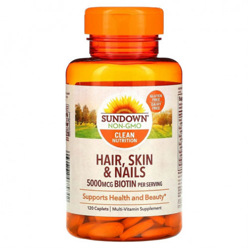 Sundown Naturals, Волосы, кожа и ногти, 120 капсуловидных таблеток