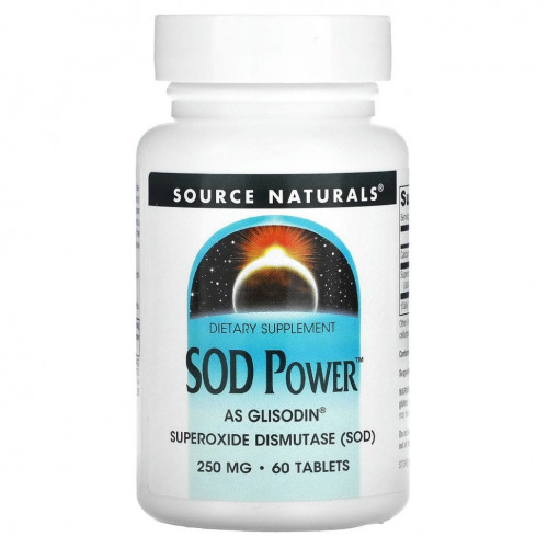 Source Naturals, SOD Power, 250 мг, 60 таблеток