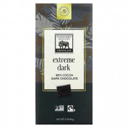 Endangered Species Chocolate, горький, экстрачерный шоколад, 85 г (3 унции)