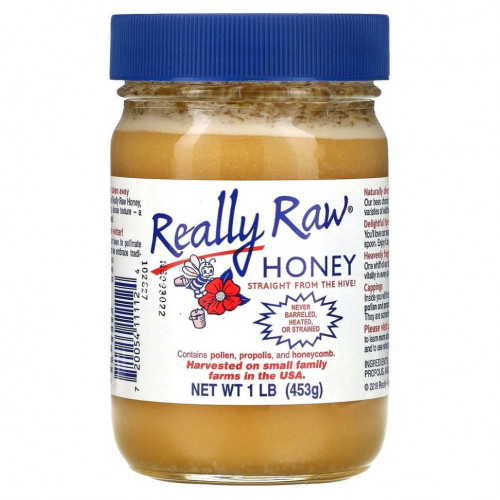 Really Raw Honey, Мед, 453 г (1 фунт)