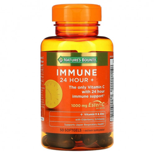 Nature's Bounty, Immune 24 Hour+, 1000 mg, 50 Softgels