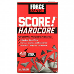 Force Factor, SCORE! Hardcore, средство для повышения производительности и либидо, 120 таблеток