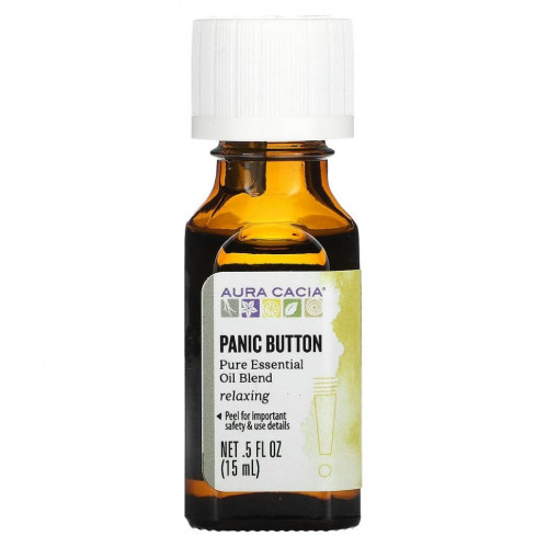 Aura Cacia, Panic Button, смесь чистых эфирных масел, 15 мл (0,5 жидк. унции)