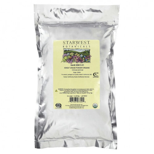 Starwest Botanicals, Органическая трава пшеницы в порошке, 1 фунт (453,6 г)