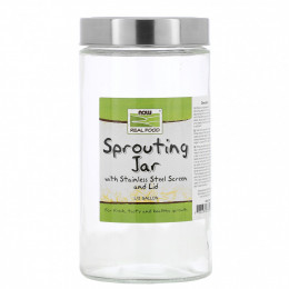 NOW Foods, Sprouting Jar, 1,89 л (1/2 галлона)