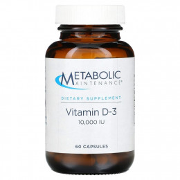 Metabolic Maintenance, Vitamin D-3, 10,000 IU, 60 Capsules