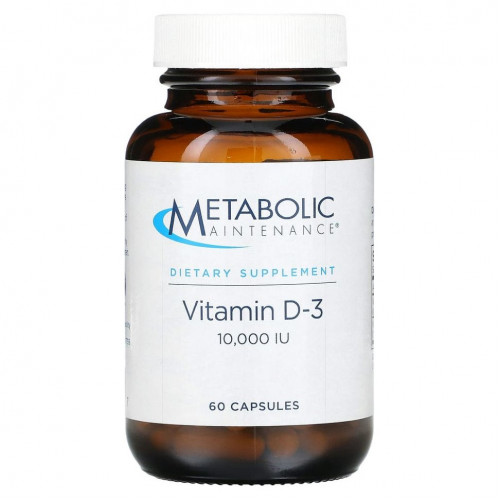 Metabolic Maintenance, Vitamin D-3, 10,000 IU, 60 Capsules