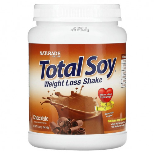 Naturade, Total Soy, коктейль для похудения, шоколад, 540 г (1,2 фунта)