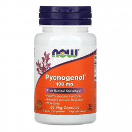 NOW Foods, Pycnogenol, 100 мг, 60 растительных капсул