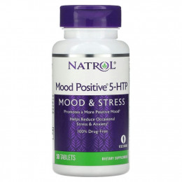 Natrol, Mood Positive 5-HTP, 50 таблеток