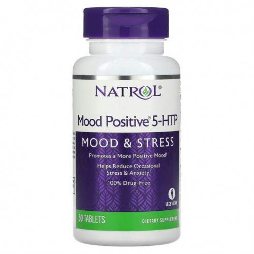 Natrol, Mood Positive 5-HTP, 50 таблеток