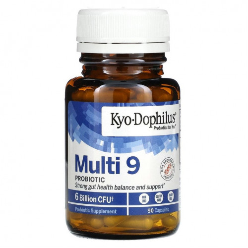 Kyolic, Kyo-Dophilus, Multi 9 пробиотик, 6 млрд КОЕ, 90 капсул