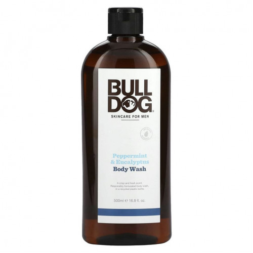 Bulldog Skincare For Men, Гель для душа, мята и эвкалипт, 16,9 жидких унций (500 мл)