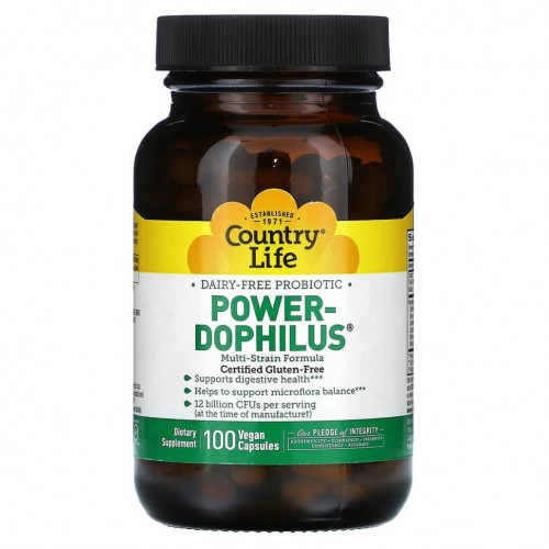 Country Life, Power-Dophilus`` 100 веганских капсул