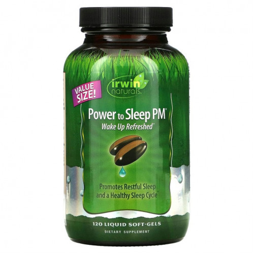 Irwin Naturals, Power to Sleep PM, 120 мягких желатиновых капсул с жидкостью