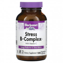 Bluebonnet Nutrition, Stress B-Complex, 100 растительных капсул