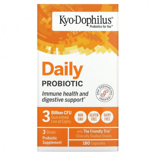 Kyolic, Kyo-Dophilus, ежедневный пробиотик, 180 капсул