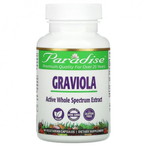 Paradise Herbs, Brazilian Graviola, 60 Vegetarian Capsules