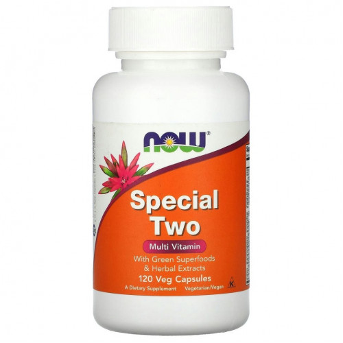 NOW Foods, Special Two, мультивитамины, 120 растительных капсул