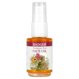 Badger Company, Face Care, масло для лица дамасской розы, 29,5 мл (1 жидк. Унция)