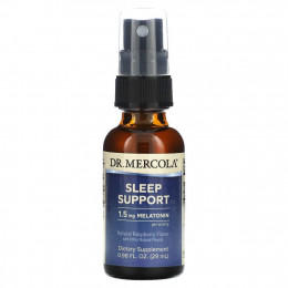 Dr. Mercola, Sleep Support with Melatonin, Raspberry Flavor, 0.85 fl oz (25 ml)