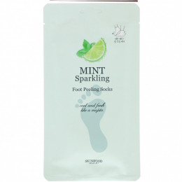 Skinfood, Mint Sparkling, Носки для пилинга ног, 1 пара, 1,41 жидкой унции (40 г)