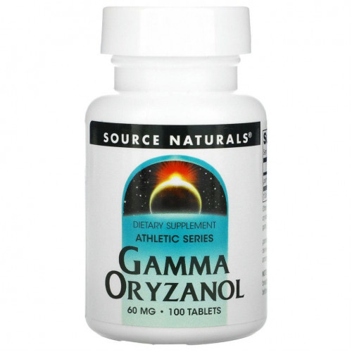 Source Naturals, Athletic Series, гамма-оризанол, 60 мг, 100 таблеток