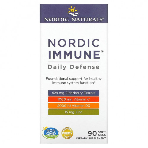 Nordic Naturals, Nordic Immune Daily Defense, 90 мягких таблеток