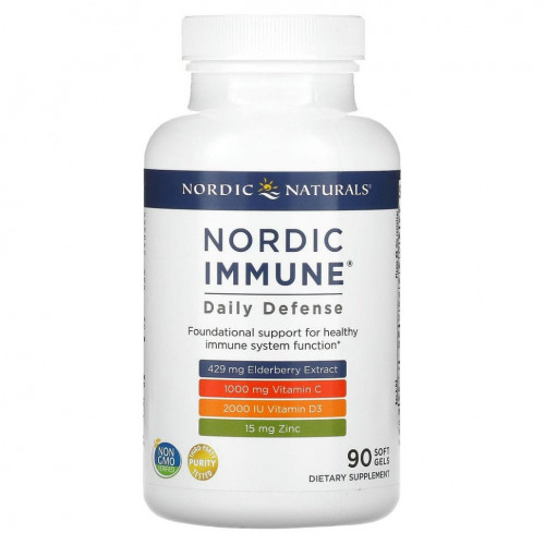 Nordic Naturals, Nordic Immune Daily Defense, 90 мягких таблеток