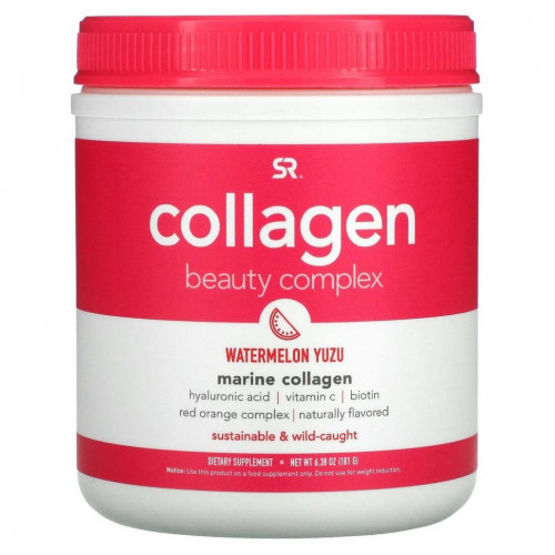 Sports Research, комплекс Collagen Beauty, морской коллаген, арбуз и юзу, 181 г (6,38 унций)