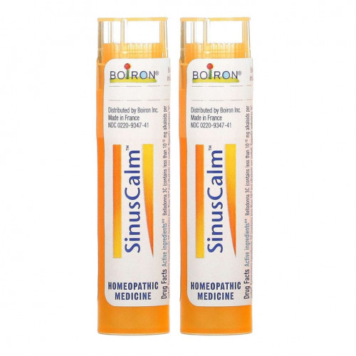 Boiron, SinusCalm Sinus Relief, 2 Tubes, Approx. 80 Quick-Dissolving Pallets Per Tube